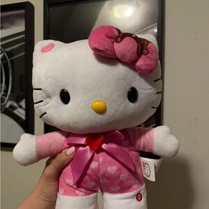 Hello Kitty Animated Plush Doll - Pink Bow & Heart Outfit